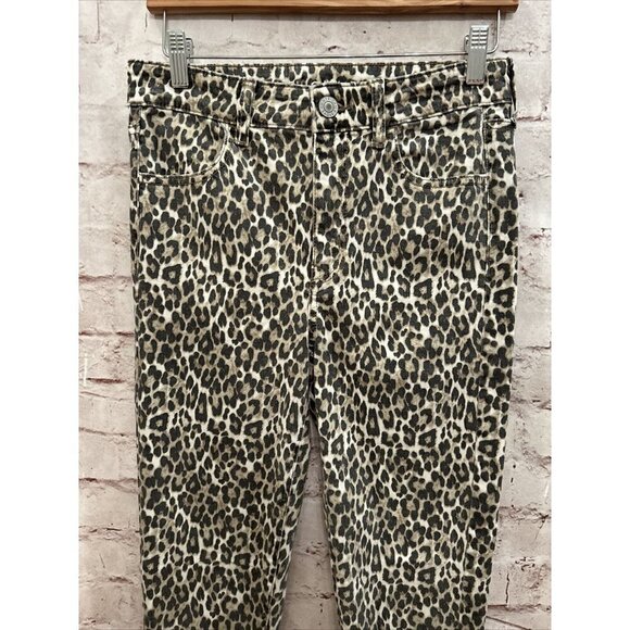 American Eagle Womens Jeans Hi-Rise Jegging Next Level Stretch Leopard Size 6 - Picture 2 of 4